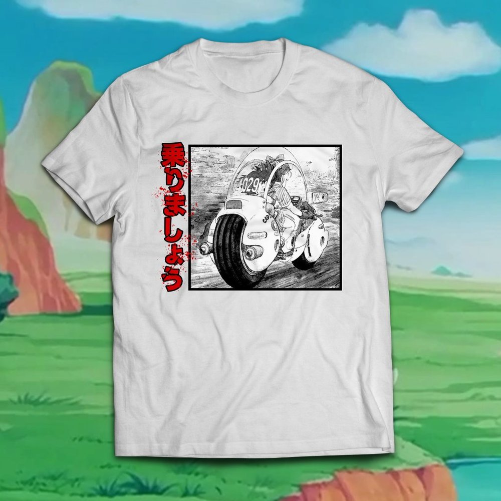 Dragon Ballz Bulma Motorcycle Gokus Vintage Manga Tee